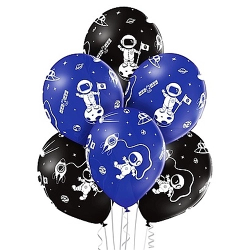 Balony dekoracja urodziny kosmos astronauta rakieta 6 szt